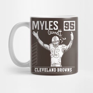 Myles garrett || Cleveland browns || White retro Mug